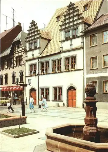 Weissenfels Saale Heinrich Schulz Haus Brunnen Kat. Weissenfels