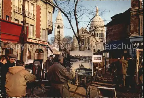 Montmartre Paris Place du Tertre Peintre Eglise Kat. Paris