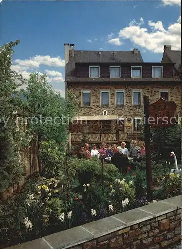 Bruttig Mosel Weingut Gaestehaus Karl Goetz Garten Kat. Bruttig Fankel