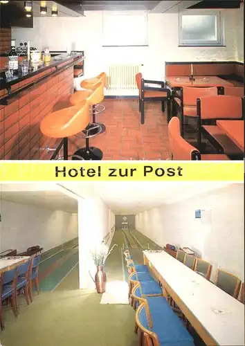 Bruchhausen Sauerland Hotel zur Post Bar Kegelbahn Kat. Olsberg