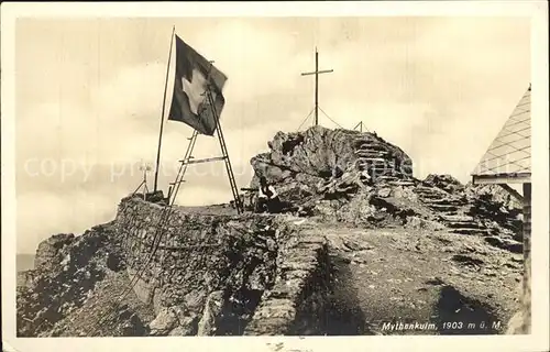 Mythen SZ Mythenkulm Gipfelkreuz Kat. Brunnen