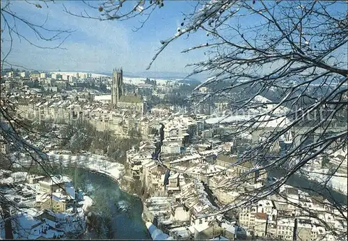 Fribourg FR Panorama Kat. Fribourg FR