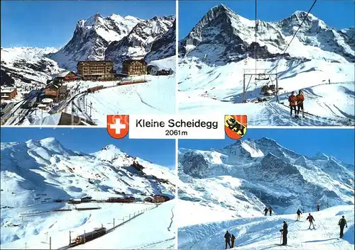 Kleine Scheidegg Interlaken Station Wetterhorn Lauberhorn Eiger Moench Jungfrau Kat. Kleine Scheidegg