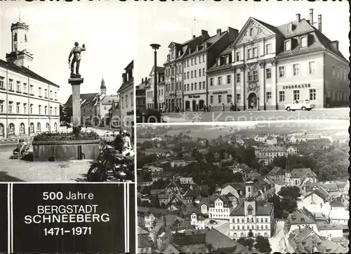 Schneeberg Erzgebirge Brunnen Sparkasse Kat. Schneeberg