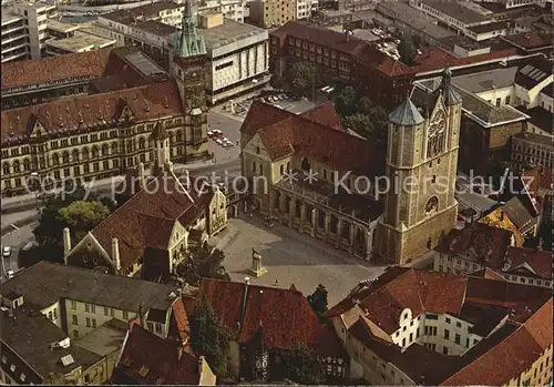 Braunschweig Fliegeraufnahme Burgplatz und Rathaus Kat. Braunschweig