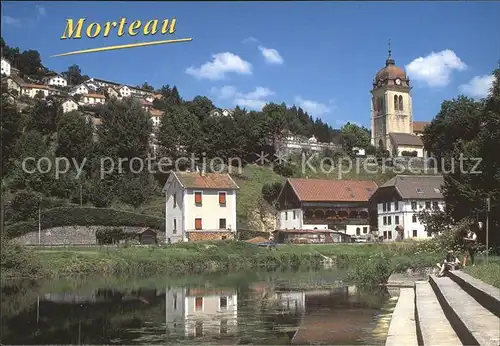 Morteau Doubs Partie am Fluss Kirche Kat. Morteau