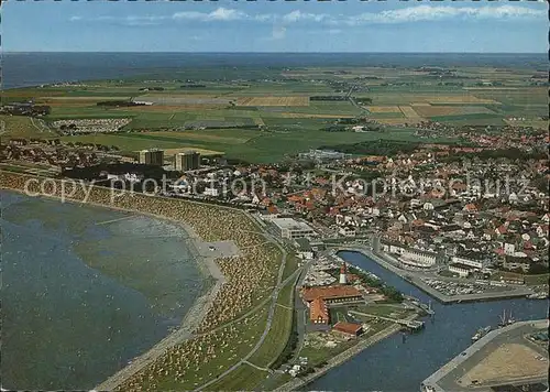 Buesum Nordseebad Fliegeraufnahme Korbstrand  Kat. Buesum