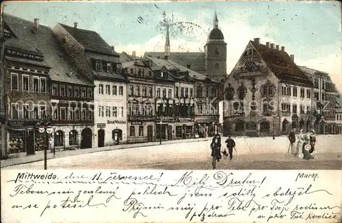 Mittweida Markt Kirche Kat. Mittweida