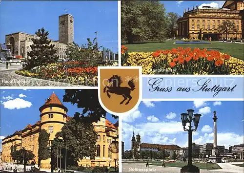 Stuttgart Bahnhof Schlossplatz Altes Schloss Kat. Stuttgart