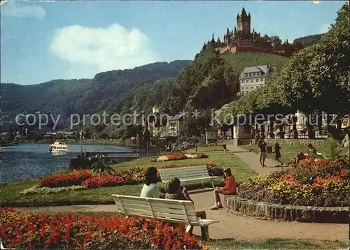 Cochem Mosel Parkanlagen am Moselufer Kat. Cochem