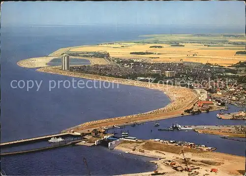 Buesum Nordseebad Luftaufnahme Alte Neue Seeschleuse Sandstrand Perlebucht Kat. Buesum