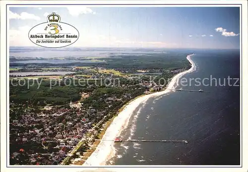 Usedom Luftaufnahme Strand Ahlbeck Heringsdorf Bansin Kat. Usedom