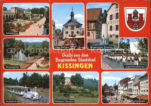 Bad Kissingen Arkadenbau Kurbaehnle Wildpark Klaushof Missesaenger Brunnen Kat. Bad Kissingen