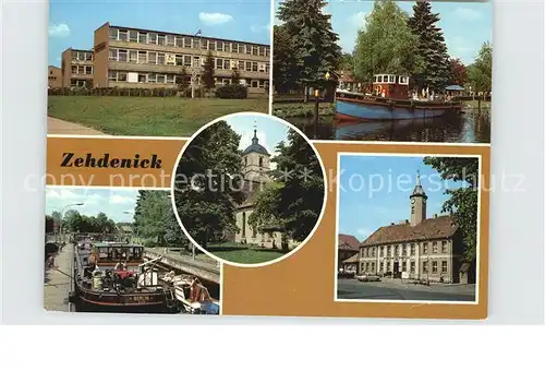 Zehdenick Karl Marx Oberschule Hafen Schleuse Pfarrkirche Rathaus Kat. Zehdenick