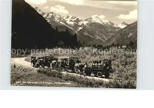 Birgsau Unterwegs mit dem Stellwagen Bayerische Alpen Kat. Oberstdorf