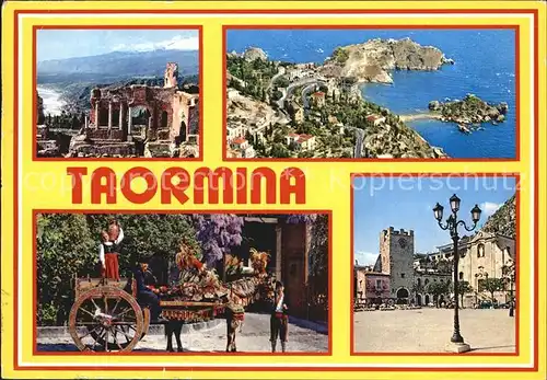 Taormina Sizilien Fliegeraufnahme Kat. 