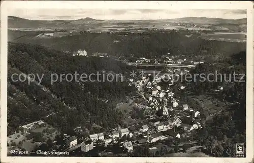 Krippen Bad Schandau Ansicht Luftaufnahme Kat. Bad Schandau