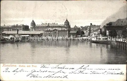 Konstanz Bodensee Hafen Post Kat. Konstanz