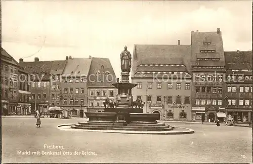 Freiberg Sachsen Markt Denkmal Otto der Reiche Kat. Freiberg