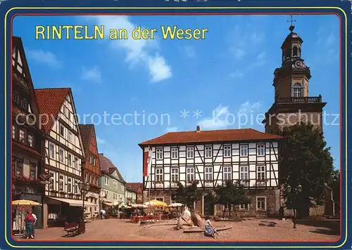 Rinteln Marktplatz Fachwerk Kat. Rinteln