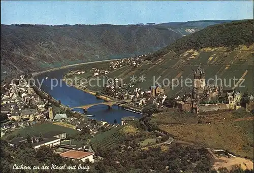 Cochem Mosel Panorama mit Burg Kat. Cochem