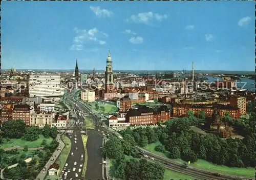 Hamburg Stadtblick mit Ost West Strasse Kat. Hamburg