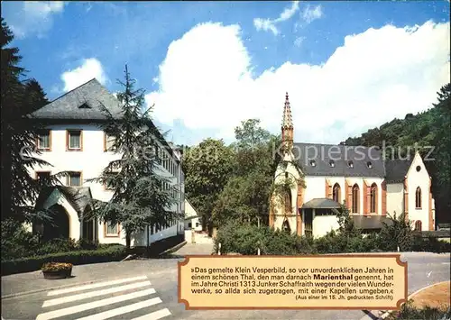 Marienthal Rheingau Wallfahrtskirche Kat. Ruedesheim am Rhein