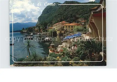 Menaggio Lago di Como Haeuserpartie am Ufer des Comersees Kat. 