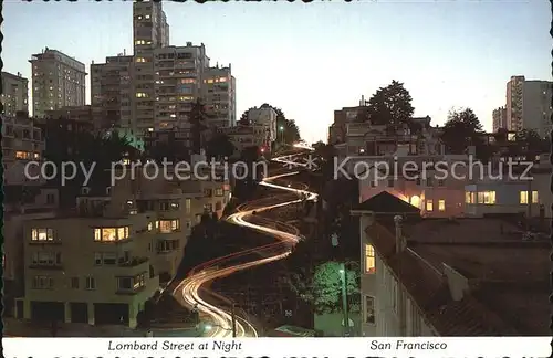 San Francisco California Lombard Street Kat. San Francisco