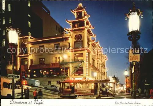 San Francisco California Chinatown at Night Kat. San Francisco