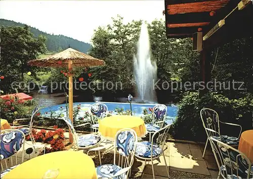 Klosterreichenbach Restaurant Pension Cafe Groeger Terrasse Kat. Baiersbronn