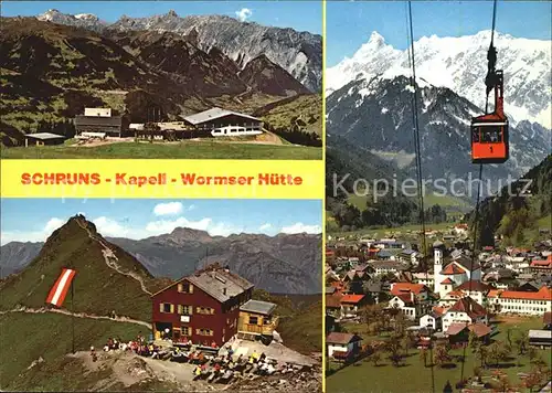 Schruns Vorarlberg Hochjochbahn Kapell Alpe Wormser Huette Alpenpark Montafon Kat. Schruns