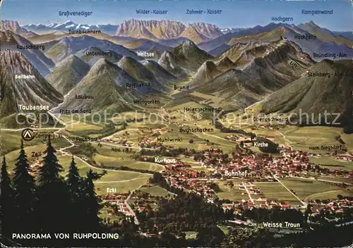 Ruhpolding Panoramakarte Kat. Ruhpolding