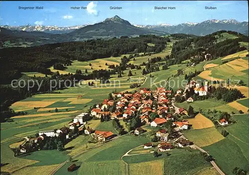 Mittelberg Oy Fliegeraufnahme mit Gruenten und Hochalpen Kat. Oy Mittelberg