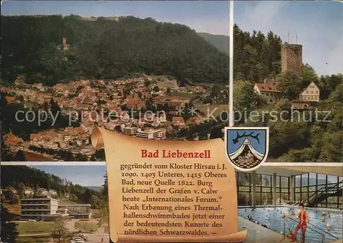 Bad Liebenzell Fliegeraufnahme mit Burgruine Kat. Bad Liebenzell