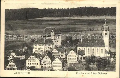 Altensteig Allgaeu Kirche und Altes Schloss Kat. Dirlewang