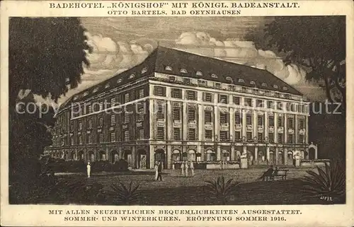 Bad Oeynhausen Badehotel Koenigshof mit Kgl Badeanstalt Kat. Bad Oeynhausen