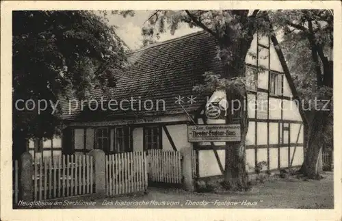 Neuglobsow Historisches Haus vom Theodor Fontane Haus Kat. Stechlin