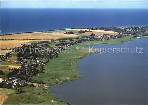 Ahrenshoop Ostseebad Fliegeraufnahme Saaler Bodden Nie  und Althagen Kat. Ahrenshoop