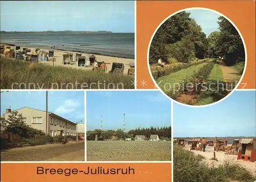 Breege Ruegen Juliusruh Strand Ferienheim Sendemasten Kat. Breege