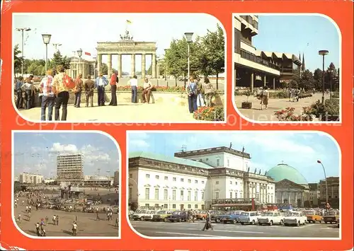 Berlin Brandenburger Tor Palast Hotel Alexanderplatz Staatsoper Kat. Berlin