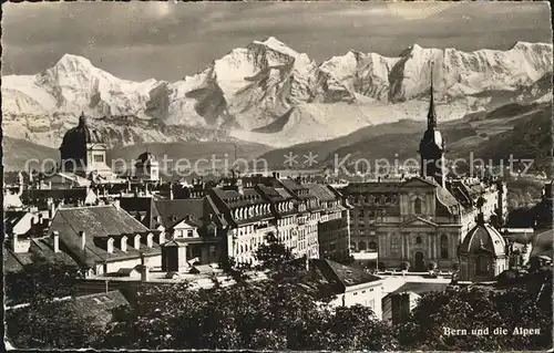 Bern BE Stadtansicht Alpen Kat. Bern