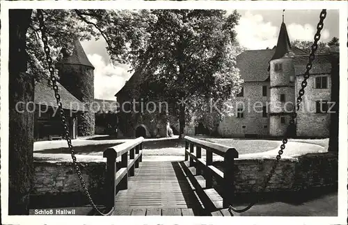 Hallwil Schloss Zugbruecke Kat. Hallwil