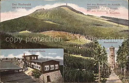 Hochwald Zittau Baude Aussichtsturm Kat. Zittau