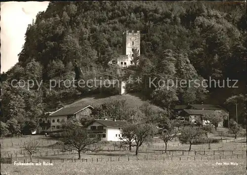 Falkenstein Inn mit Ruine Falkenstein Kat. Flintsbach a.Inn