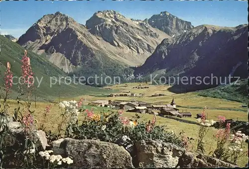 Sertig Doerfli Davos Miitagshorn Plattenhorn Hoch Ducan Kat. Sertigpass