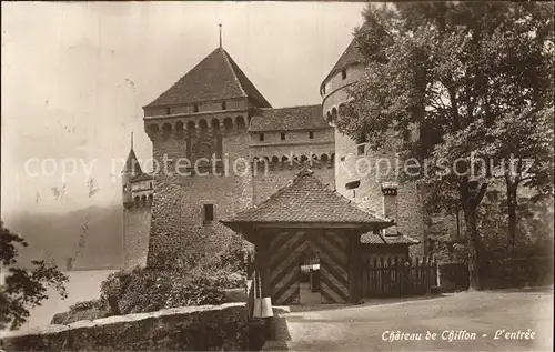 Chillon Entree du Chateau Schloss Kat. Montreux