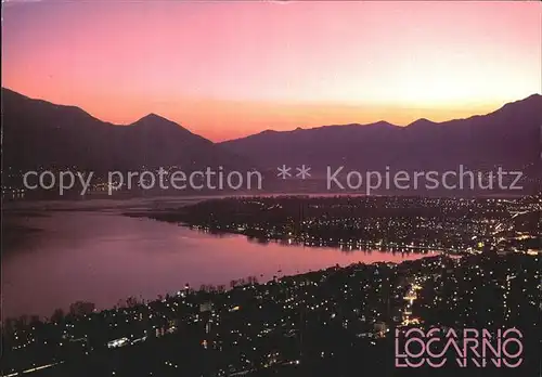 Locarno Lago Maggiore Panorama bei Nacht