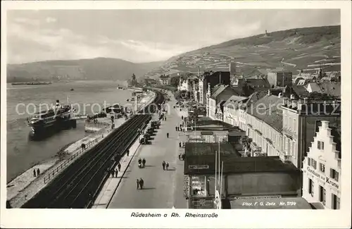 Foto Zeitz F.G. Nr. 1794 Ruedesheim am Rhein Rheinstrasse Gasthaus zur Krone  Kat. Berchtesgaden