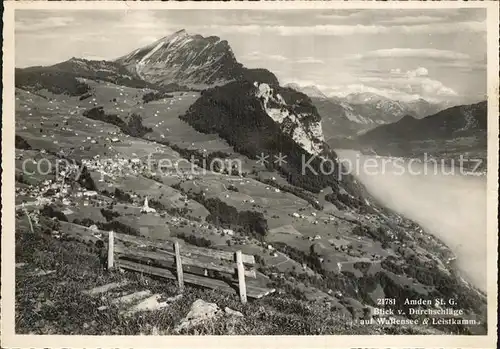 Amden SG Durchchlaege Leistkamm Wallensee Kat. Amden